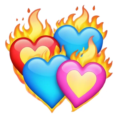 Make flaming hearts in all colours but heart would be separate nature sticker