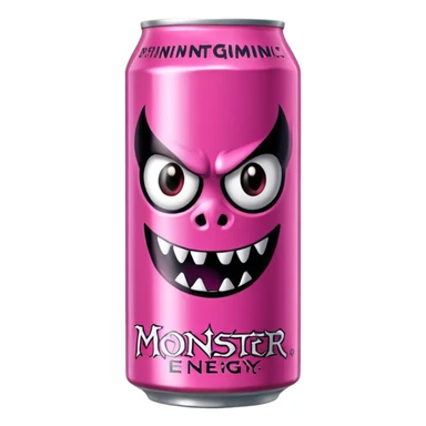 Pink monster energy drink with the logo of original monster company energy drink do not add the face in it just normal monster can  sticker