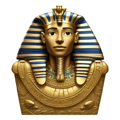 gold Pharaoh  in coffin  sticker