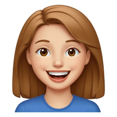 Happy laughing and winking at the same time no tears sticker