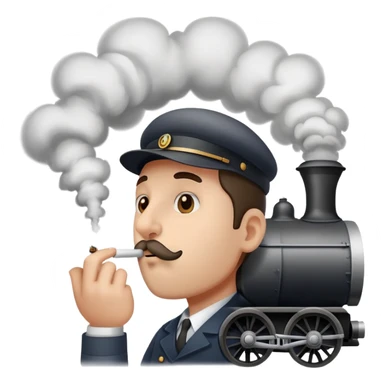 Person smoke nose train  sticker