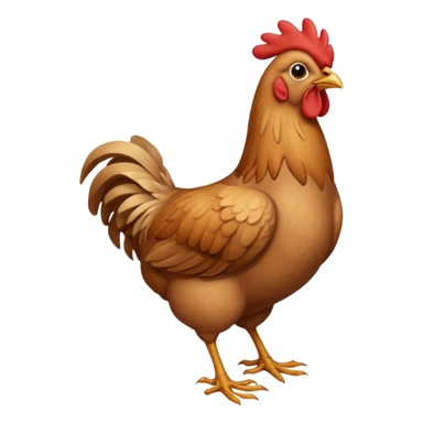skinny light brown chicken full body no comb sticker