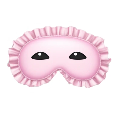 light pink sleep mask with ruffles sticker