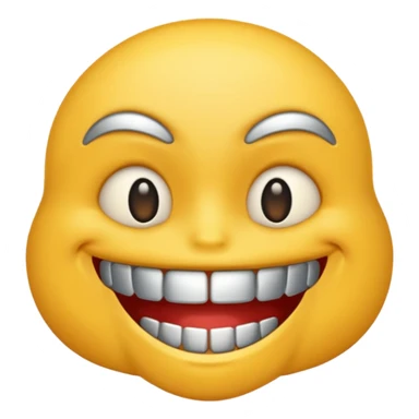 😬 emoji but make the teeth silver couloured sticker