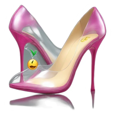 Ripple-XRP-Currency clear-vinyl heels-pumps sticker