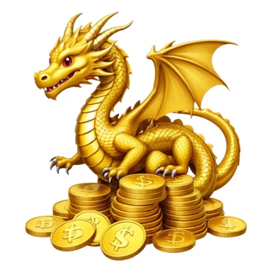 strack coins dragon sticker