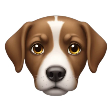 Un chien avec des cœurs dans les yeux sticker