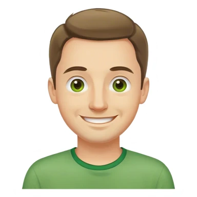 polish man in green shirt happy sticker