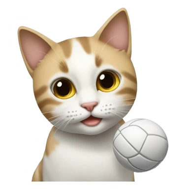 Gatto che gioca con la pallina sticker