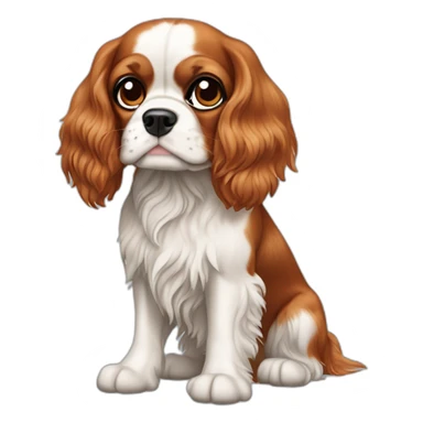 dog Cavalier King Charles Spaniel full height sticker