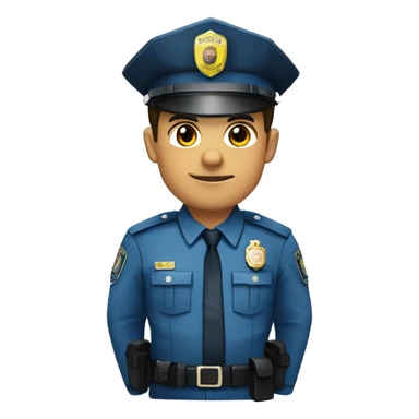 policía guapo moreno con un pendiente de un lado  sticker