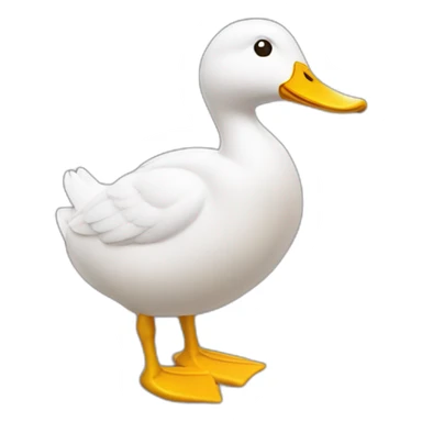 Une brune qui embrasse un canard sticker