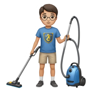 Harry Potter is vacuum cleaning the room sticker