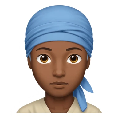 Straight face emoji with durag sticker