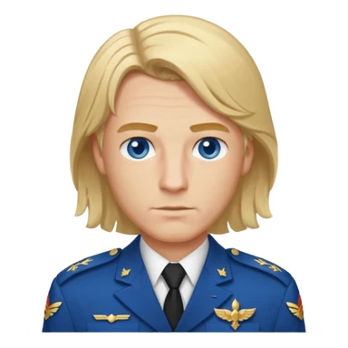 Achille, un uomo coi capelli biondi fino alle spalle e gli occhi azzurri, deve essere bello e forte e deve dare l' impressione di essere un eroe in guerra sticker