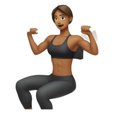 someone at the gym doing abs sticker