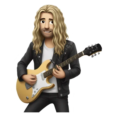 licorn guitaris with a long hair guy sticker