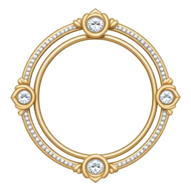 Delicate photo frame made with diamond rings in the design 
 sticker