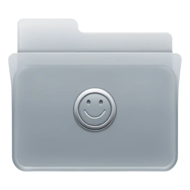 A **minimal emoji-style icon** of a frosted light-gray plastic folder, rectangular with **rounded corner*, **elastic string closure with a circular button** at the center, slightly translucent surface, clean flat front, subtle soft shading, and a **simple tax/forms symbol** 
 sticker