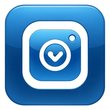 Instagram verified account badge, also known as the blue tick. sticker