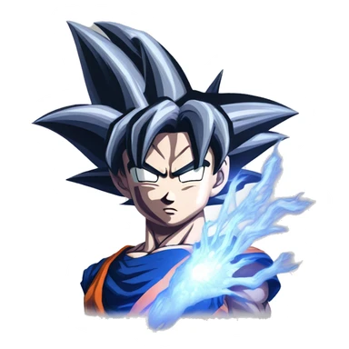 goku ultra instinct with aura sticker