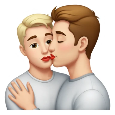 A gay man kissing sticker