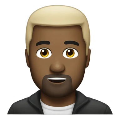 White Kanye West sticker