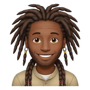 black man with dreads sticker