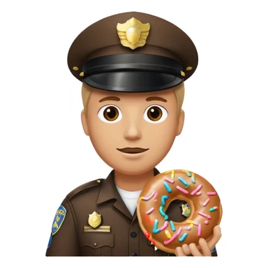 Police officer trooper donut sticker