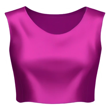 Realistic magenta cut out silk crop top blouse. sticker