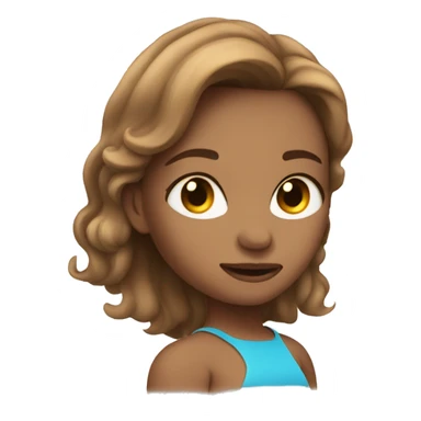 sunbathing light brown hair girl  sticker