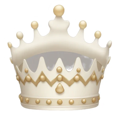 White and pastel beige crown sticker