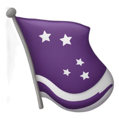 aubergine + white flag sticker