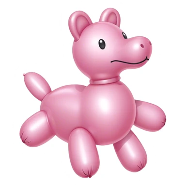 light pink Balloon animals  sticker