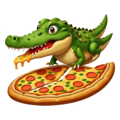 Bombardino crocodile eats pizza🍕🍕 sticker