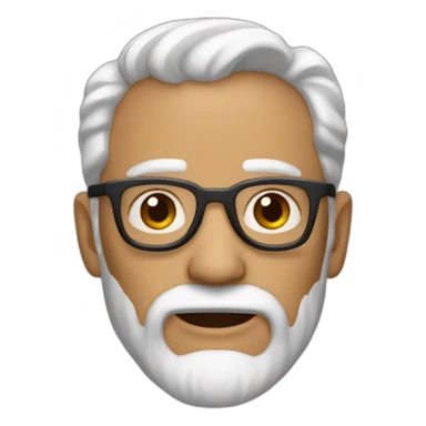 Homme chauve 60 ans avec barbichette sticker