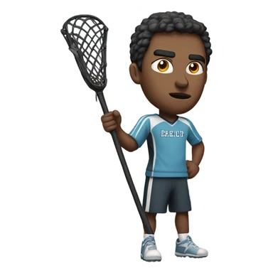 Man with lacrosse stick sticker
