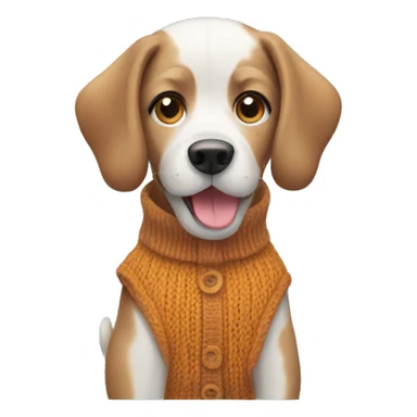 Dog wearing knit vest sticker