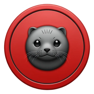iOS sticker, summoning seal, black circle, red symbol, minimal sticker