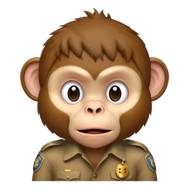 Monkey getting arrested sticker