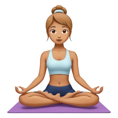Girl doing yoga sticker