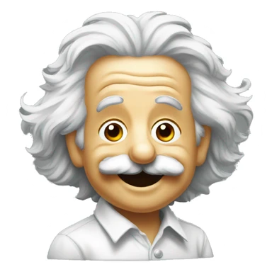albert einstein happy with a paint palette sticker