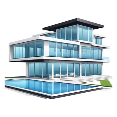 Modern mansion sticker