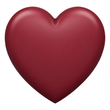 Maroon heart flat sticker