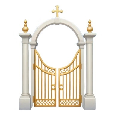 heavenly afterlife with clouds and a gate sticker