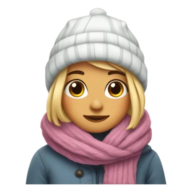 cozy winter girl sticker