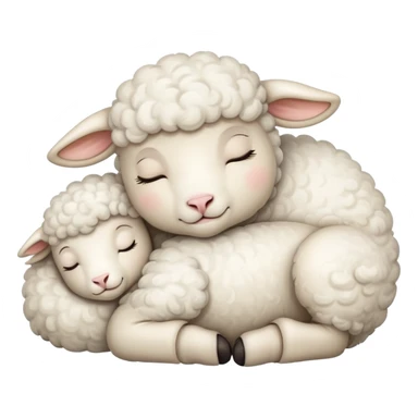 Little lamb sleeping  sticker