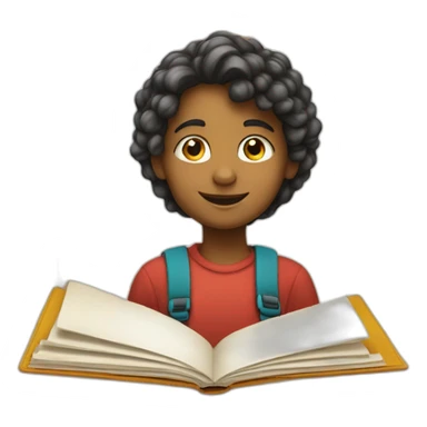 Enfant écrivant sur son cahier sticker