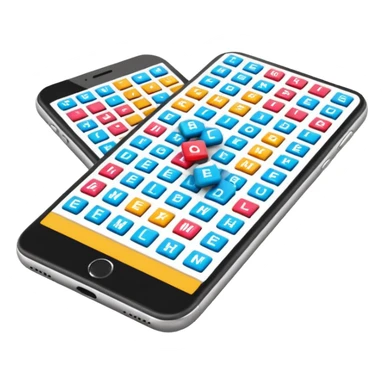 Crossword on smartphone display sticker