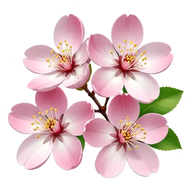 3 rosa weiße Kirschblüten sticker